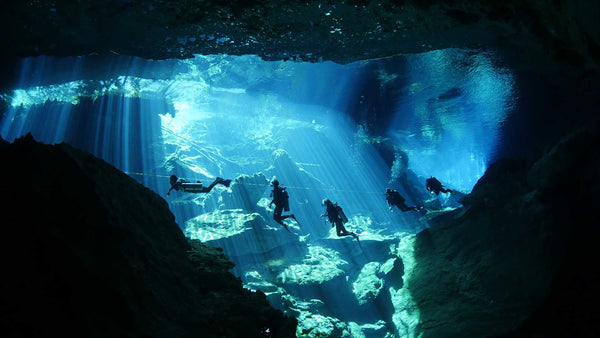 Un cenote dans la région du Yucatan au Mexique