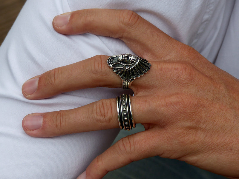 Bague en argent massif homme