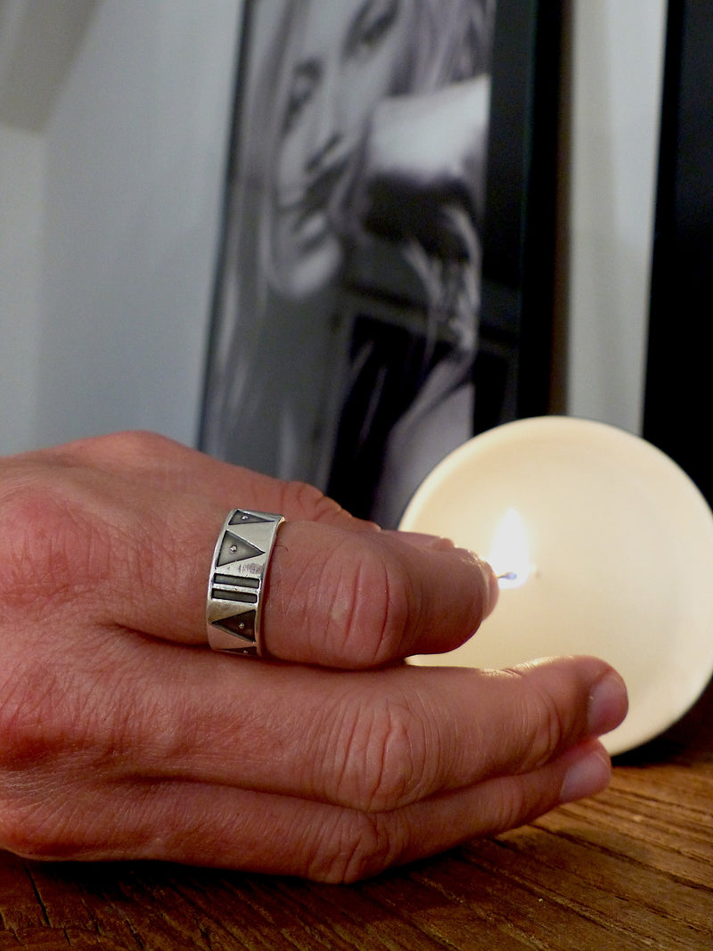 Bague en argent massif