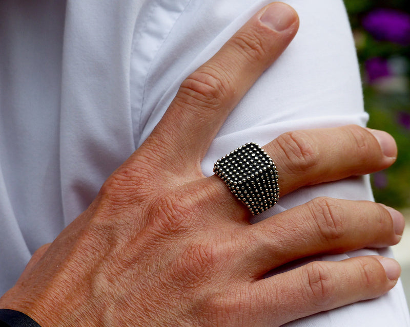 Bague en argent massif homme