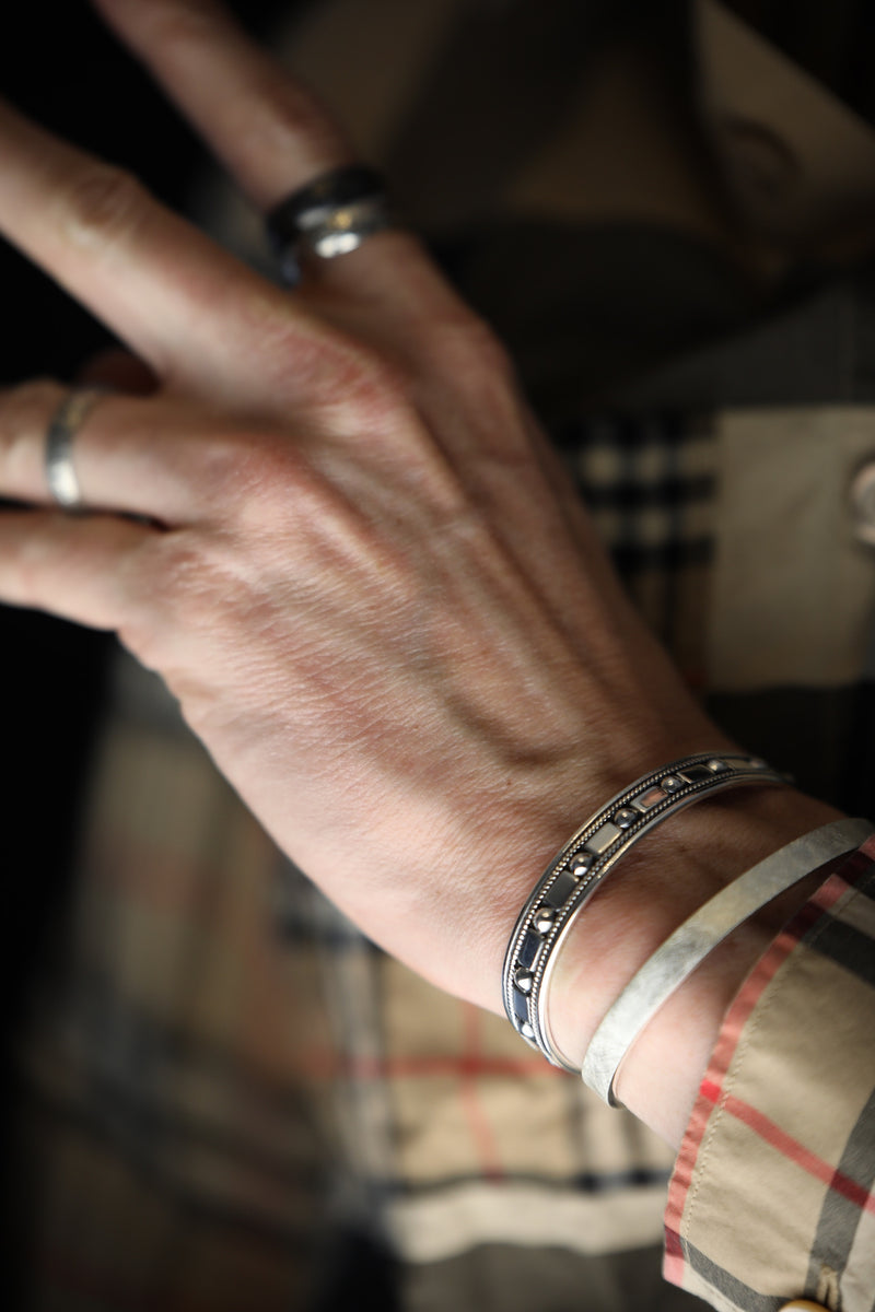 Jonc oxydé en argent 925