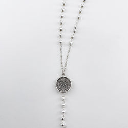 Collier perle argent - bijou homme