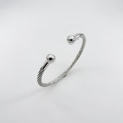 Men's silver bangle - Francisco