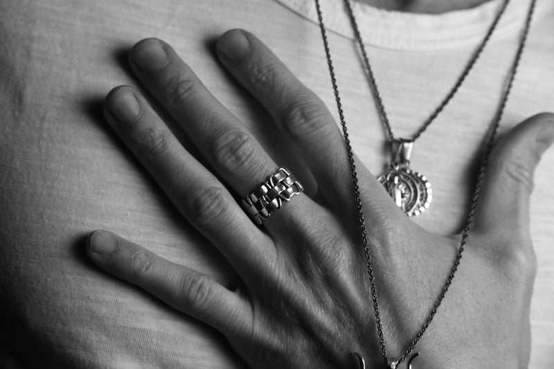 Bague en argent massif