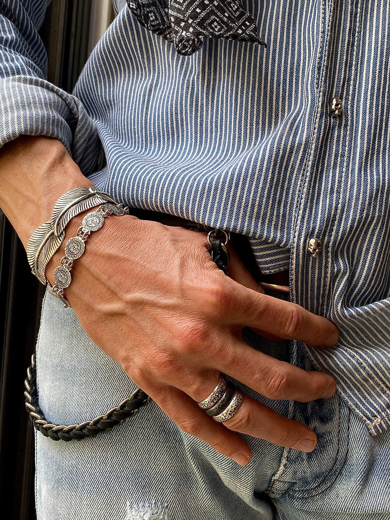 Bracelet en argent massif homme