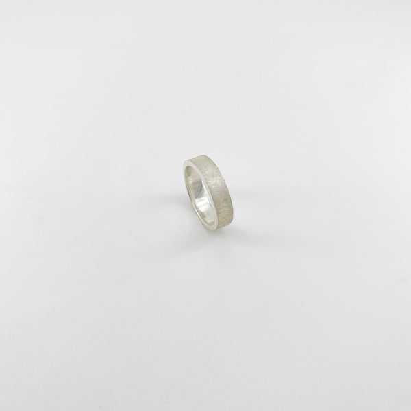 Bague argent brossé homme - Hugo