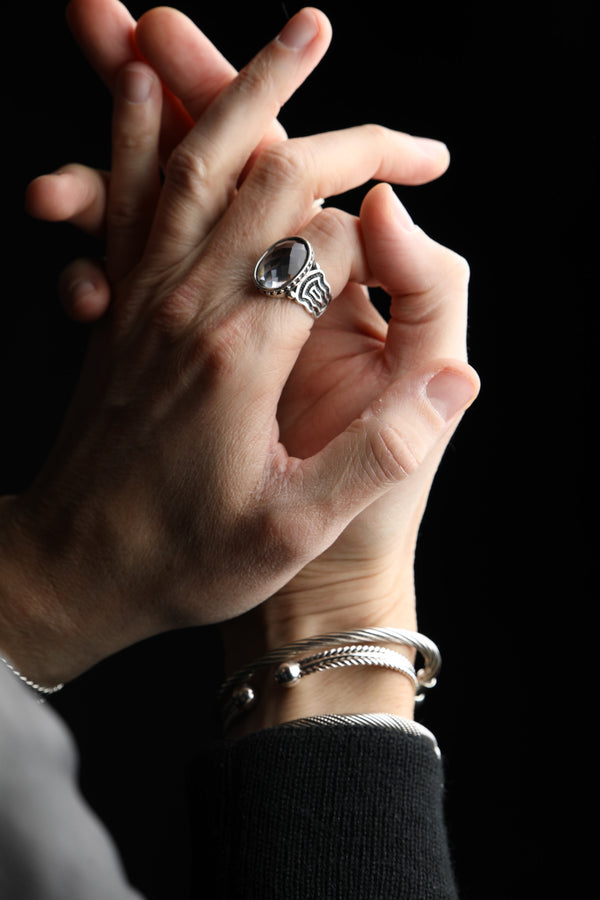 Bague en argent homme